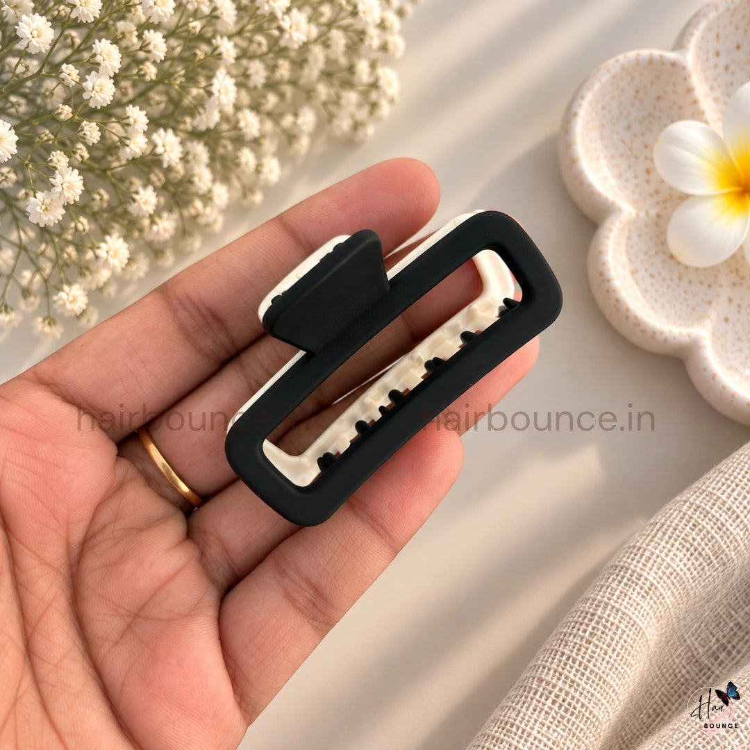 Dual Colour Rectangle Hair Claw - Medium