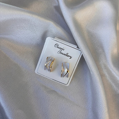 Wave Edge Stud Earrings