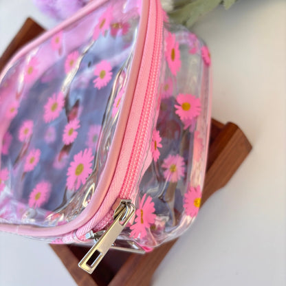 Daisy Bloom Transparent Pouch