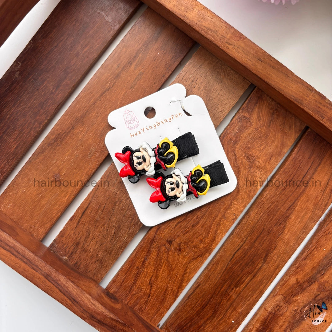 Classic Cartoon Mouse Hair Clips – Set of 2