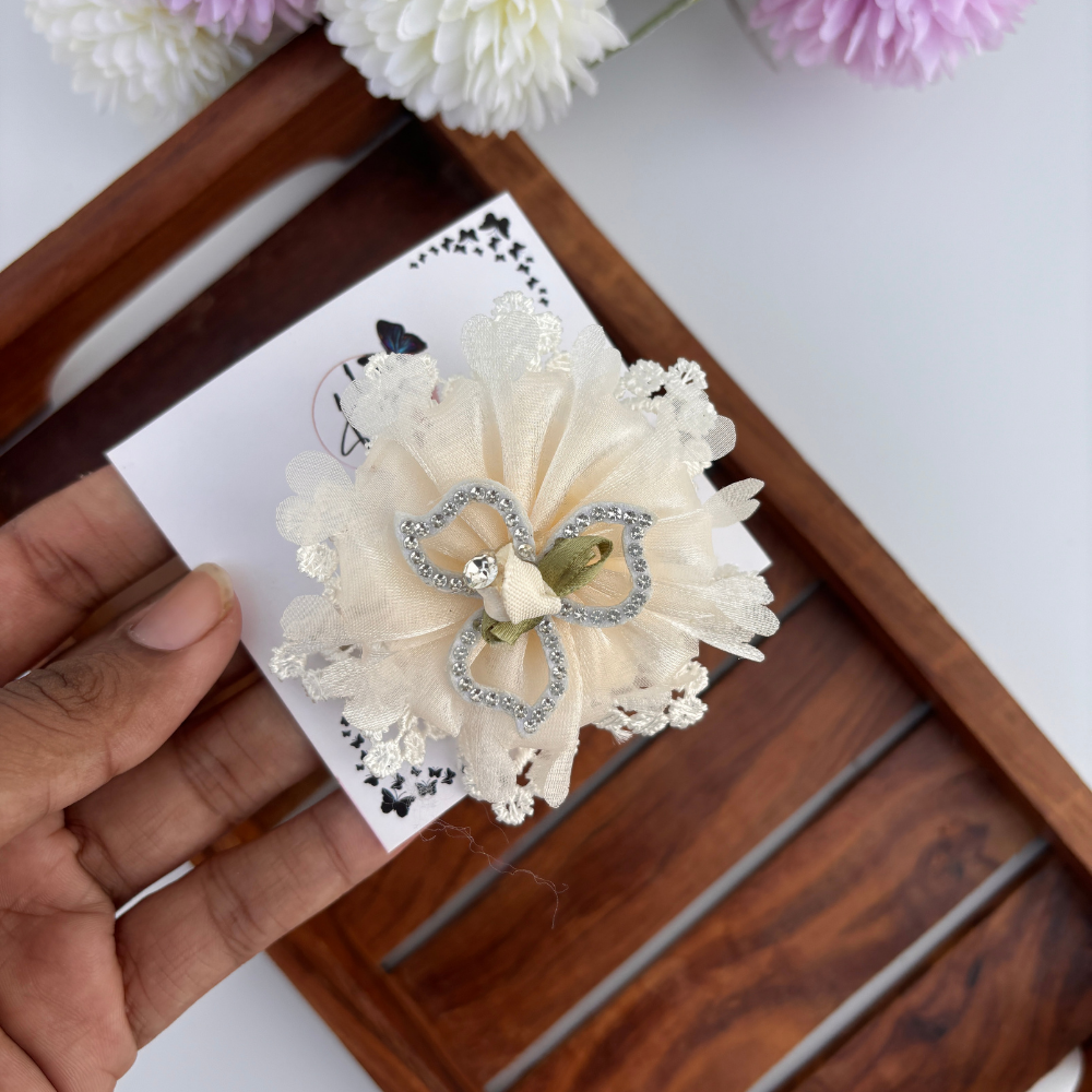 Sparkle Bow Flower Clip