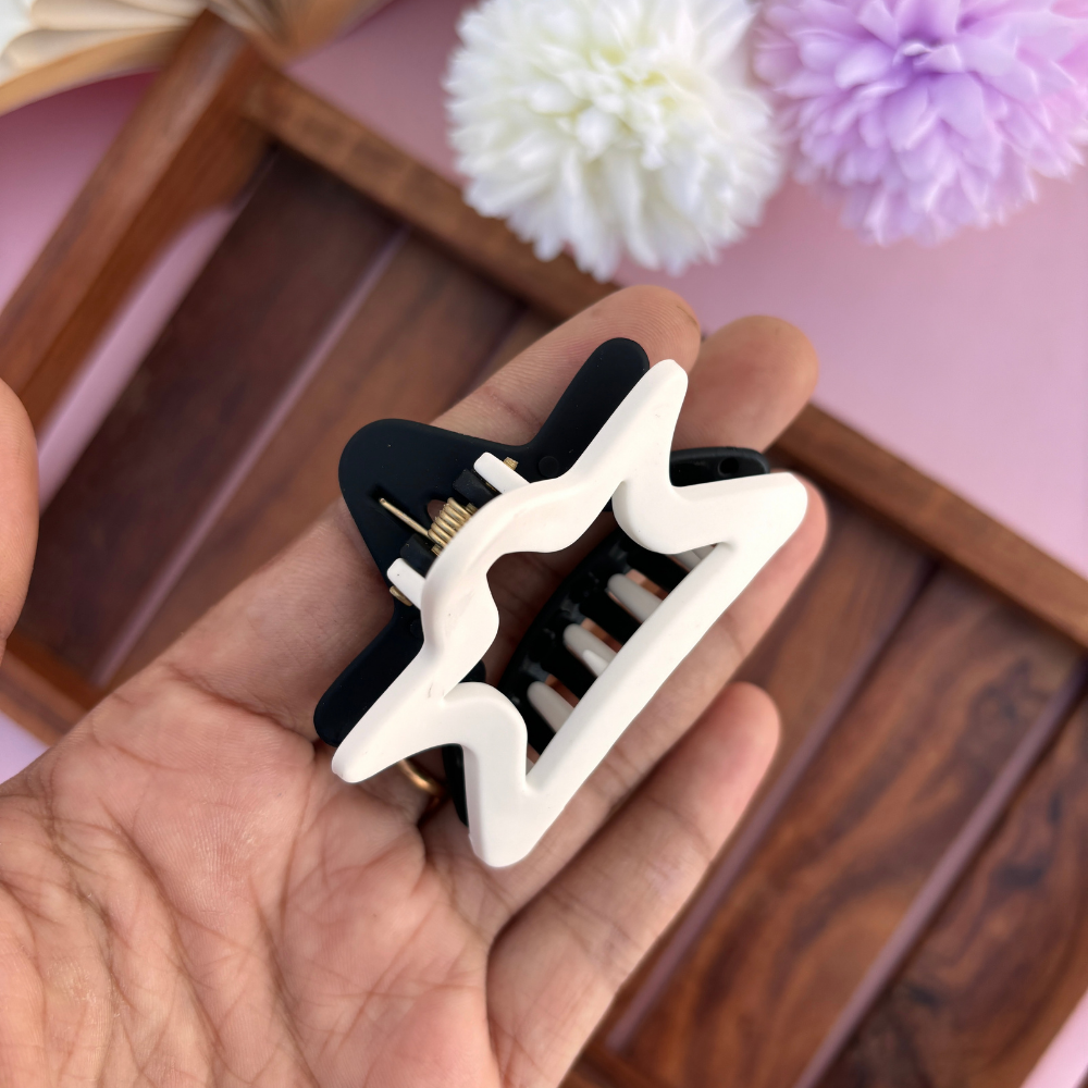 Dual Colour Star Hair Claw - Medium