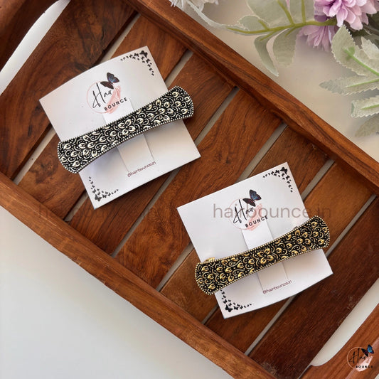 Vintage Garden Scroll Barrette – Elegant Statement Clip