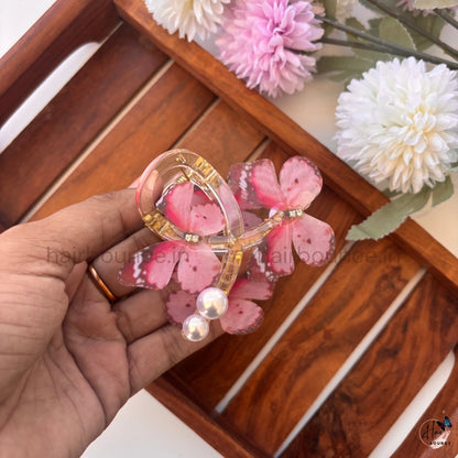 Butterfly Pearl Hair Claw – Large