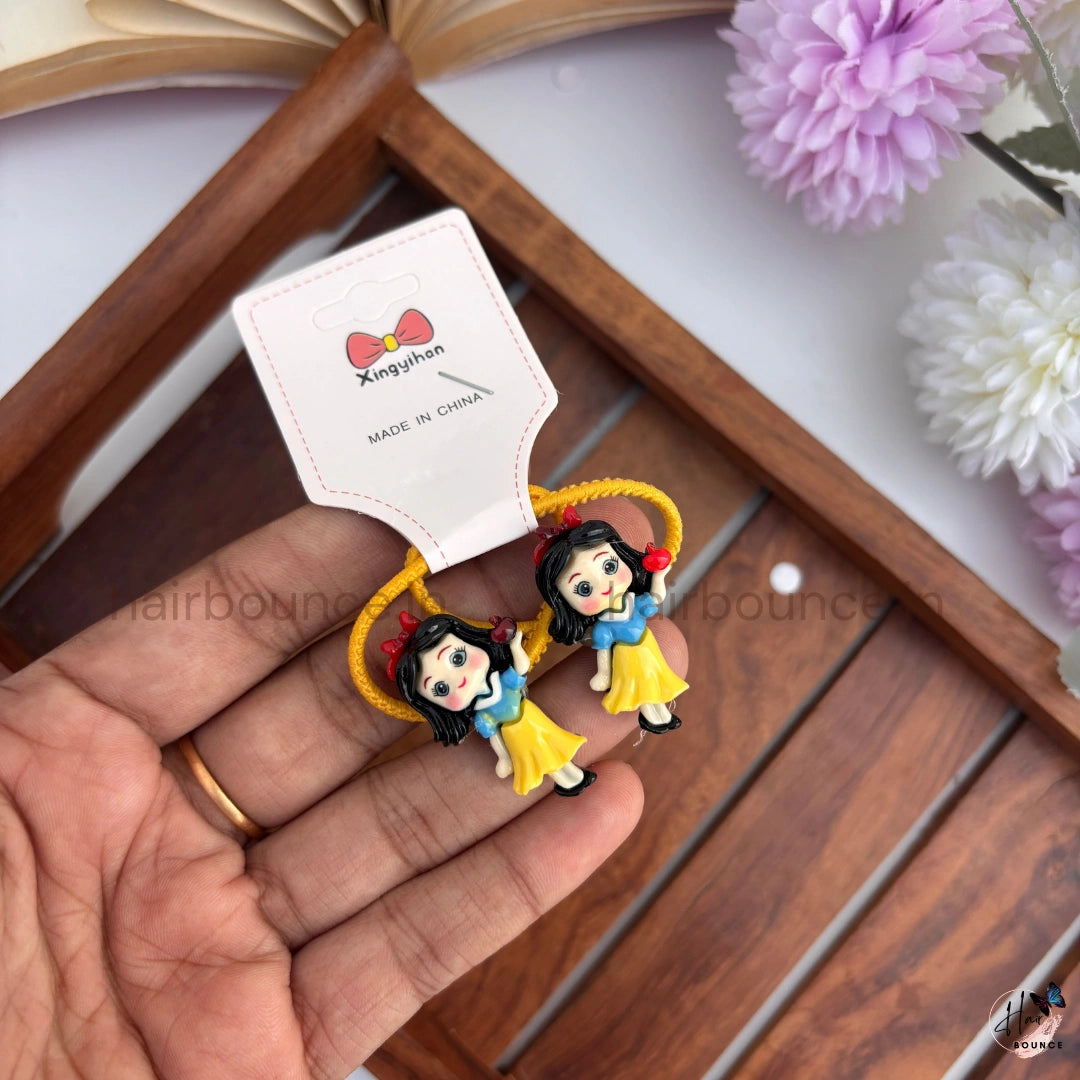 Princess Character Hair Ties for Girls – Pack of 2