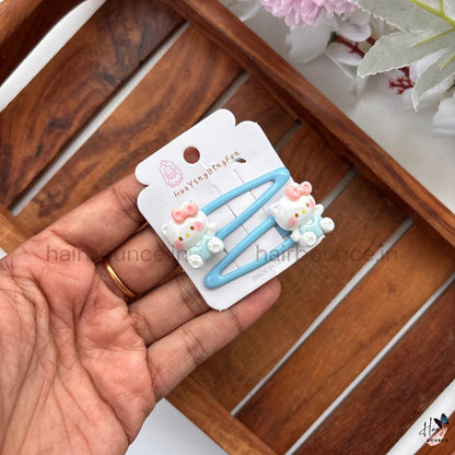 Kitty Charm Snap Hair Clips – Pack of 2