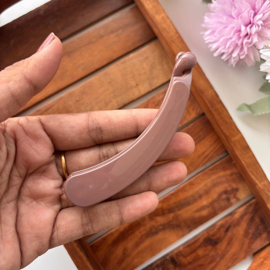 Shiny Neutral Curve Banana Clip - Medium