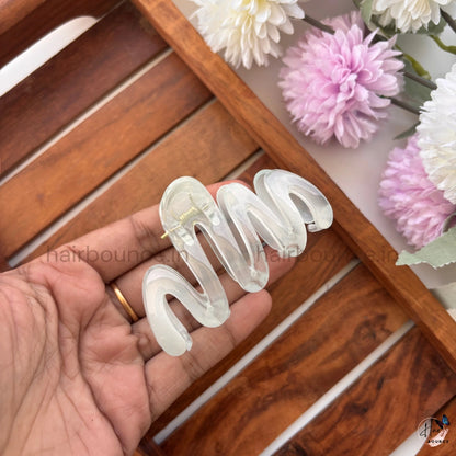 Crystal Zig Zag Hair Claw – Medium