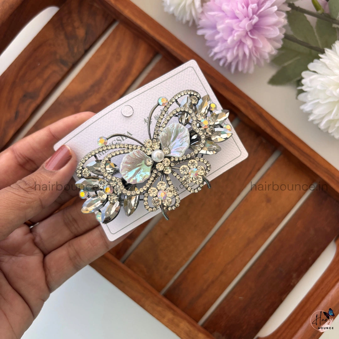 Opaline Monarch Butterfly Bar Clip