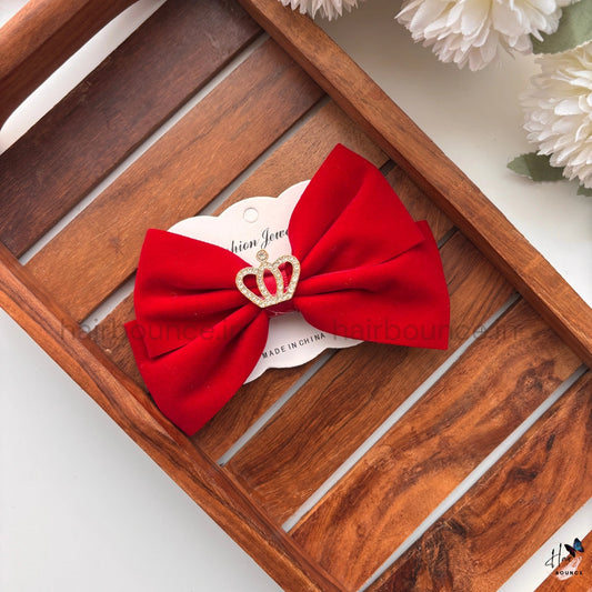 Royal Crown Bow Hair Clip