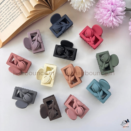 Tulip Frame Mini Hair Claw Set – Pack of 2 (Assorted Colours)