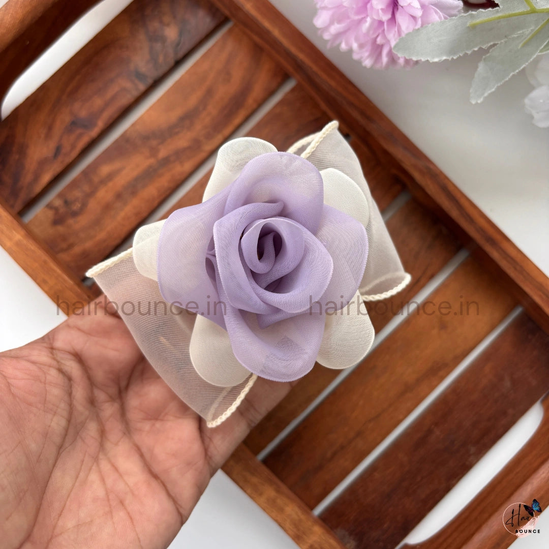 Rosette Grace Organza Bow Hair Clip