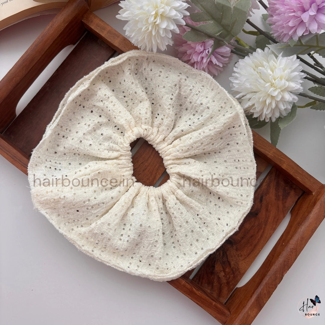 Broderie Blossom Oversized Scrunchie