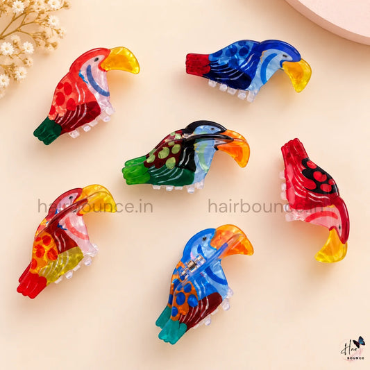 Colourful Toucan Bird Hair Claw Clip – Medium