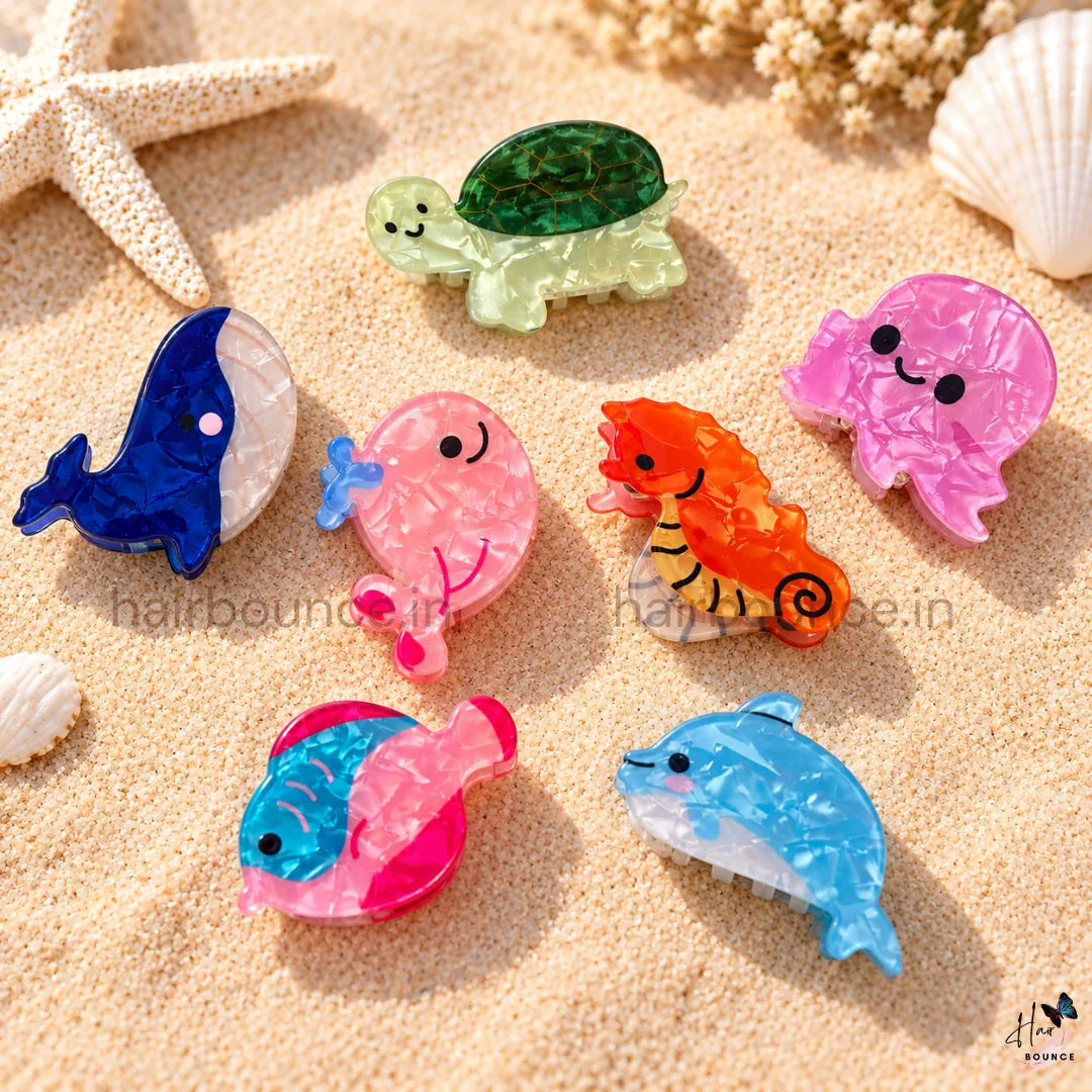 Cute Sea Animal Hair Claw – Medium