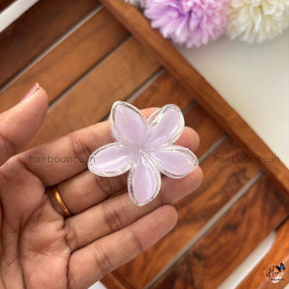 Crystal Blossom Glitter Edge Hair Claw – Small