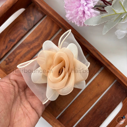 Rosette Grace Organza Bow Hair Clip