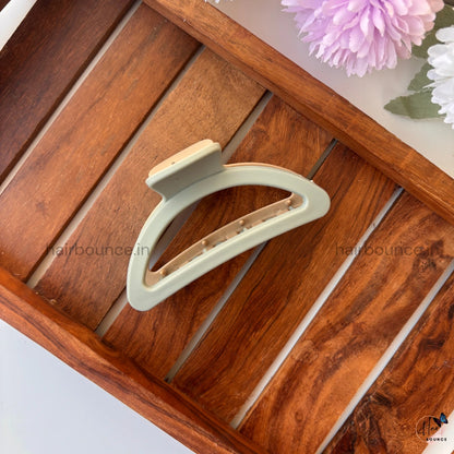 Dual Colour D Shape Hair Claw - Large