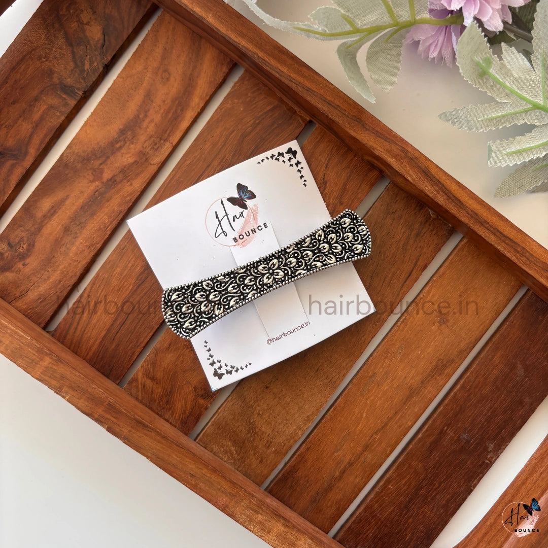 Vintage Garden Scroll Barrette – Elegant Statement Clip