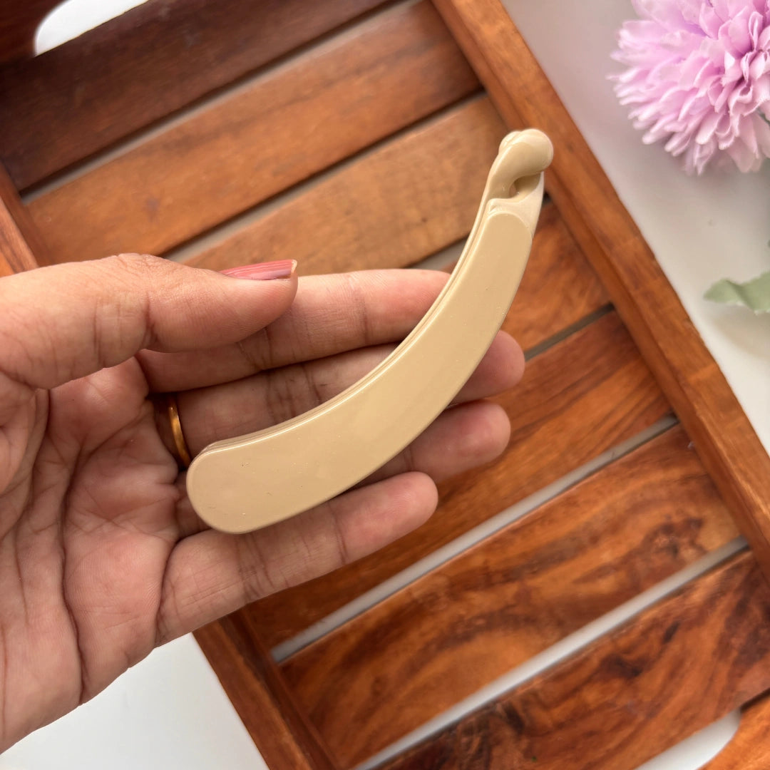 Shiny Neutral Curve Banana Clip - Medium