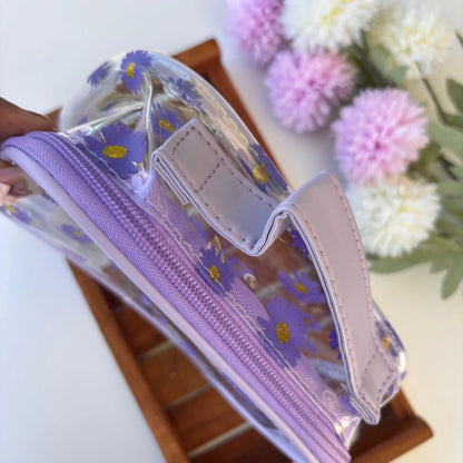 Daisy Bloom Transparent Pouch
