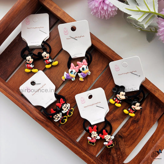 Classic Cartoon Mouse Rubber Bands – Set of 2