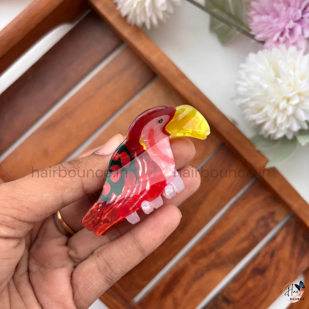 Colourful Toucan Bird Hair Claw Clip – Medium