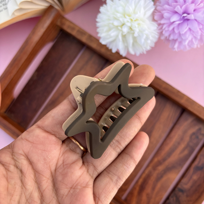 Dual Colour Star Hair Claw - Medium