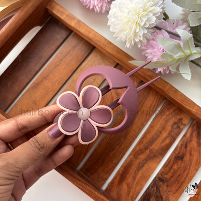 Pastel Blossom Hair Fork Clip - Large