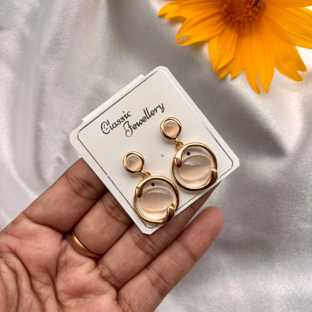 Elegance Stone Drop Earrings