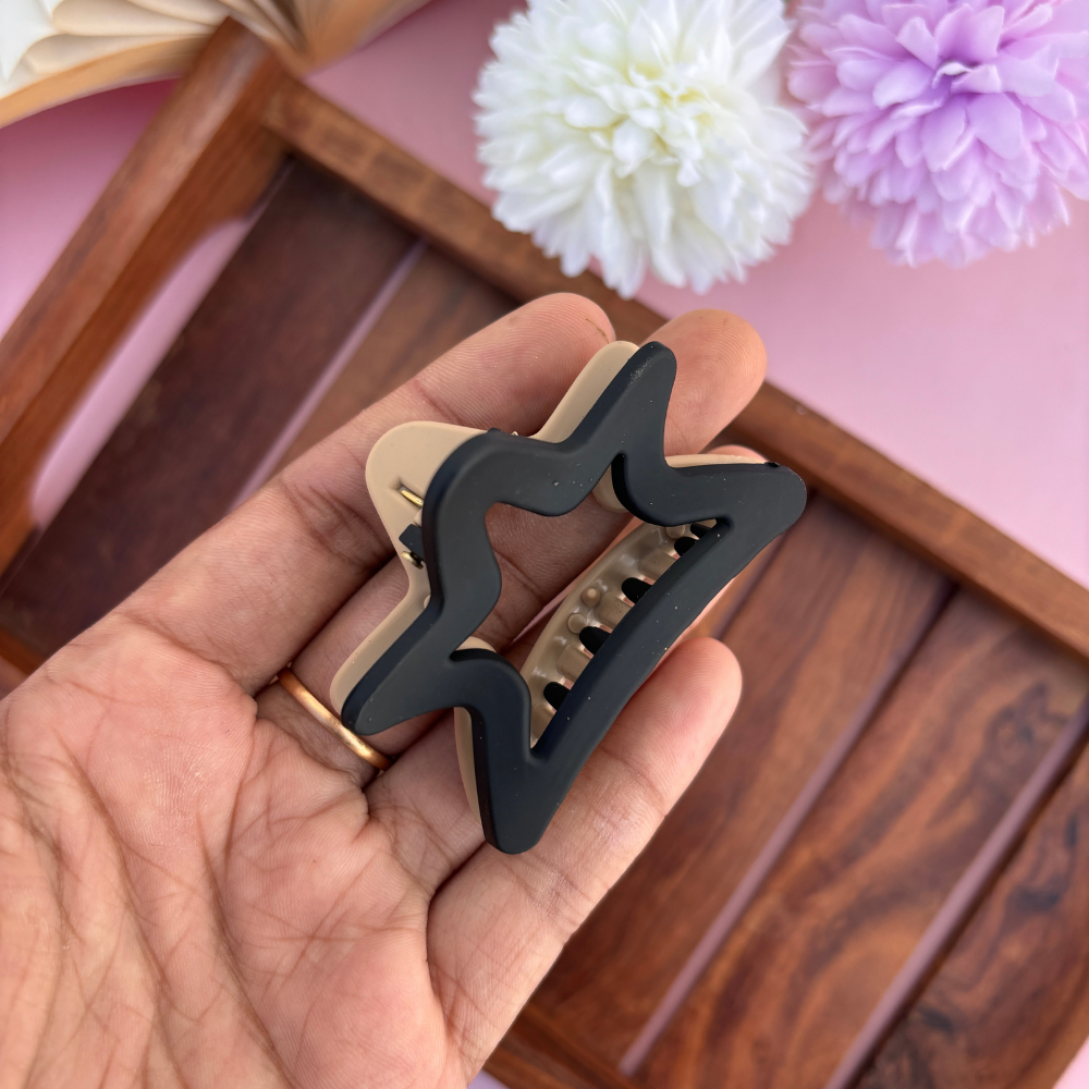 Dual Colour Star Hair Claw - Medium