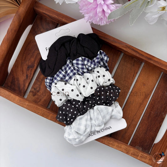 Everyday Charm Cotton Scrunchies – Pack of 5