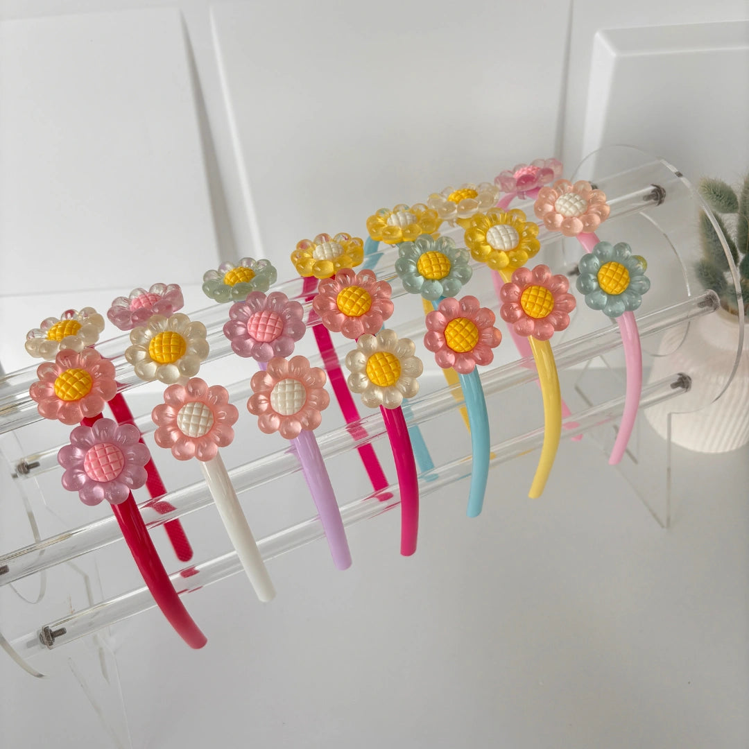 Glossy Daisy Puff Headband