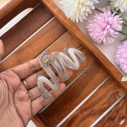 Crystal Zig Zag Hair Claw – Medium
