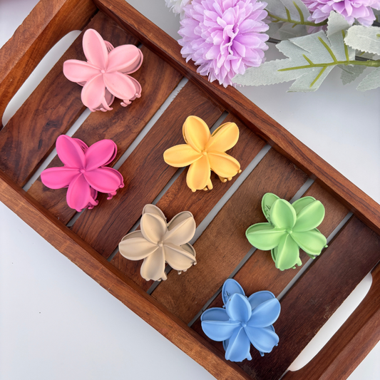 Colourful Metal Flower Hair Claw - Medium