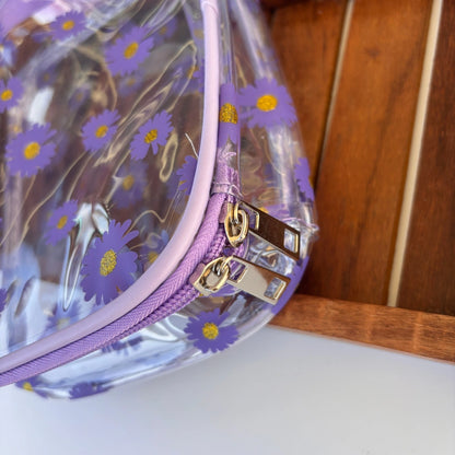 Daisy Bloom Transparent Pouch