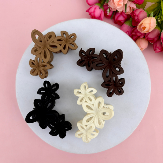 Triple Bloom Hair Claw – Medium