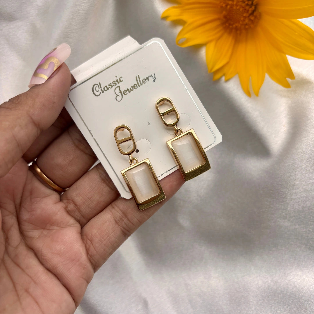 Elegance Stone Drop Earrings