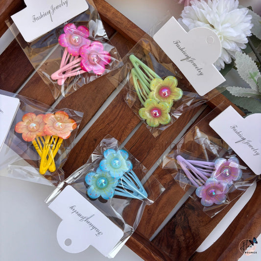 Sparkle Daisy Kids Hair Clips