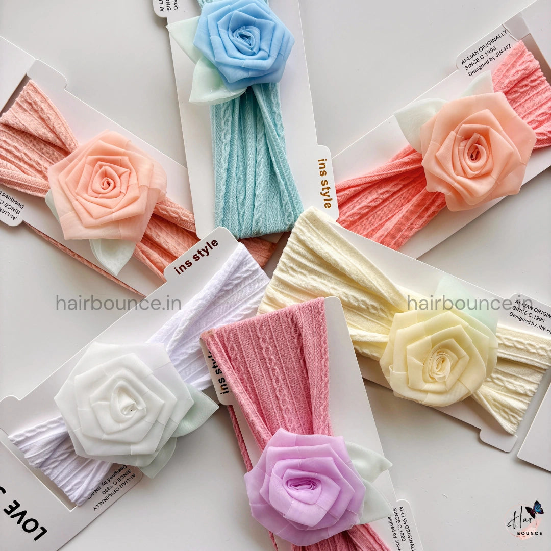 Rose Bloom Newborn Baby Headband