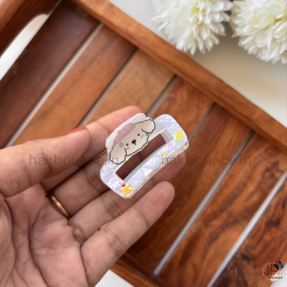 Cute Cartoon Rectangle Hair Claw – Medium