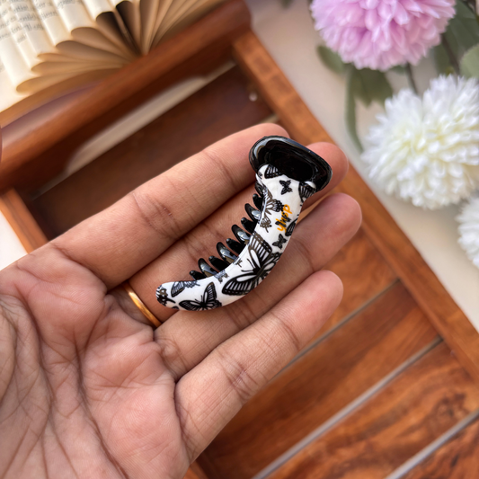 Butterfly Printed Banana Clip - Small
