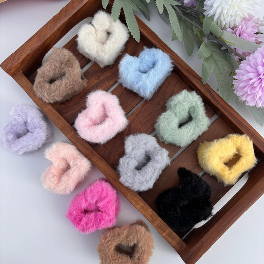 Heart Fur Hair Claw - Small