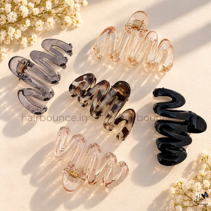 Glossy Wave Hair Clip – Medium