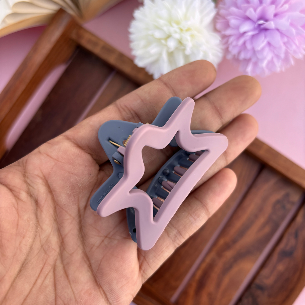 Dual Colour Star Hair Claw - Medium