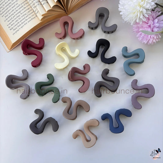 Wave Twist Hair Claw – Pack of 2 (Assorted Colors) Medium