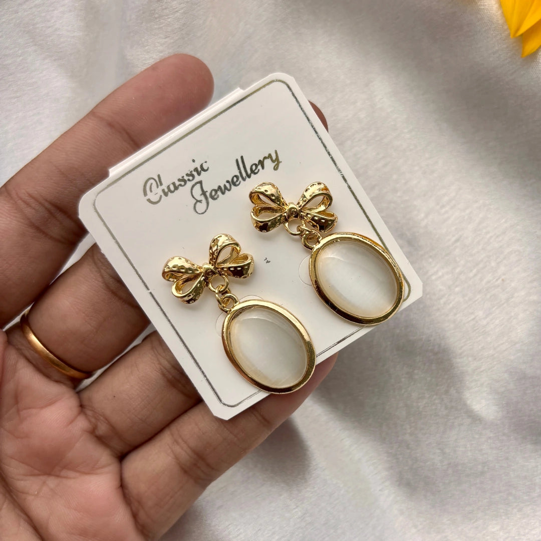 Elegance Stone Drop Earrings