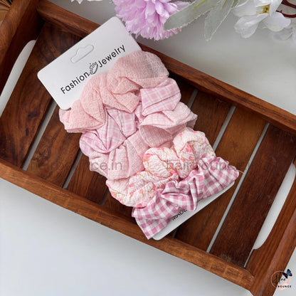 Everyday Charm Cotton Scrunchies – Pack of 5