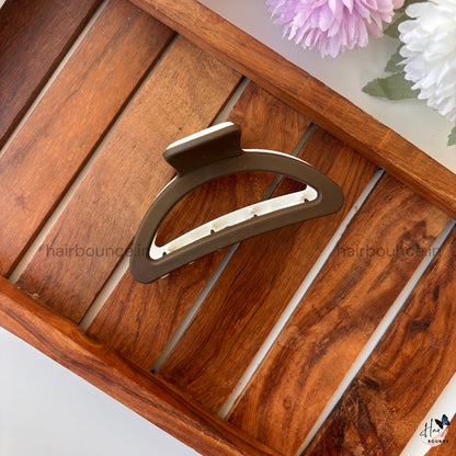 Dual Colour D Shape Hair Claw - Large