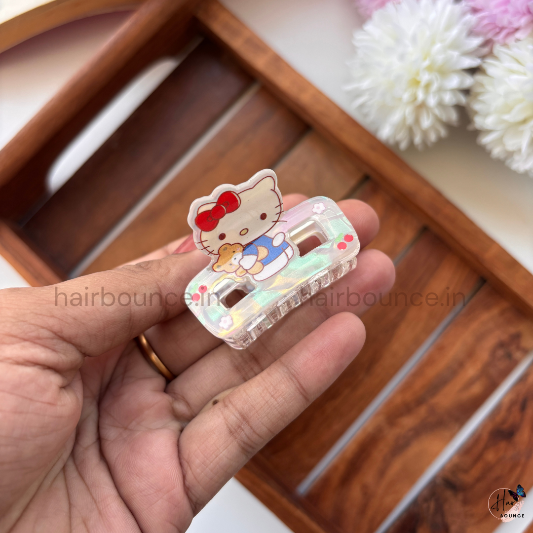 Transparent Kawaii Cartoon Hair Claw – Medium